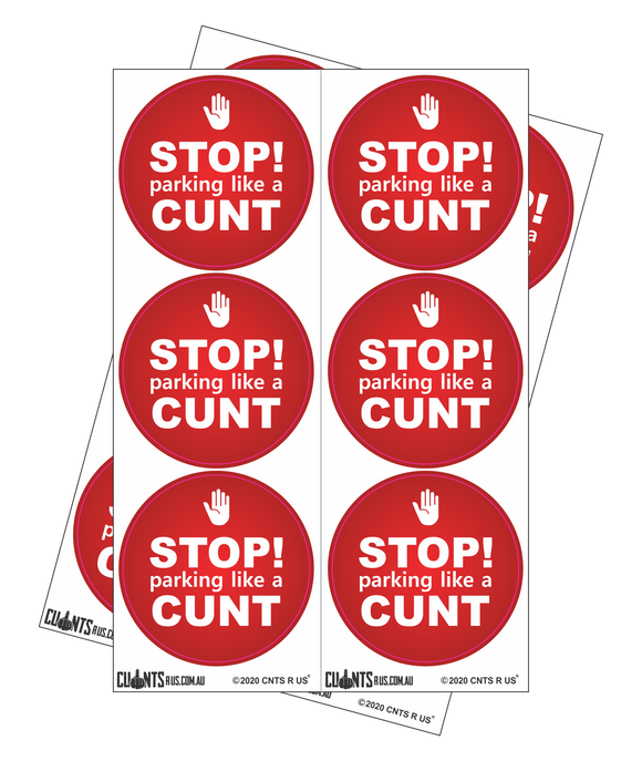 Sticker Pack - Stop Parking Like A Cunt CRU18-23R-11056