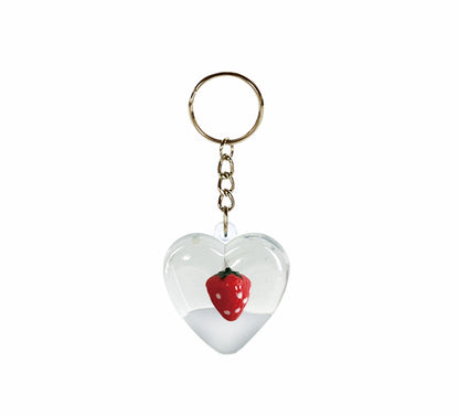 Oily Heart Key Rings Aussie Gifts Souvenirs Coloured Liquid with Floaters Love Heart Keyrings - fair-dinkum-gifts