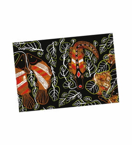 Aboriginal Art Tea Towels Set of 2 Indigenous Graham Kenyon Artist Teatowels - fair-dinkum-gifts