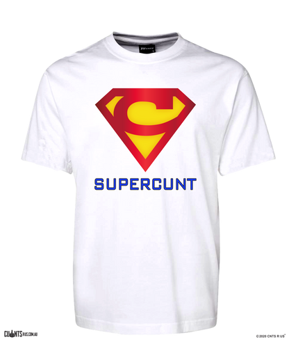 Adult Rude Superman Style Tee T-Shirt Super C U N T CRU01-1HT-24026
