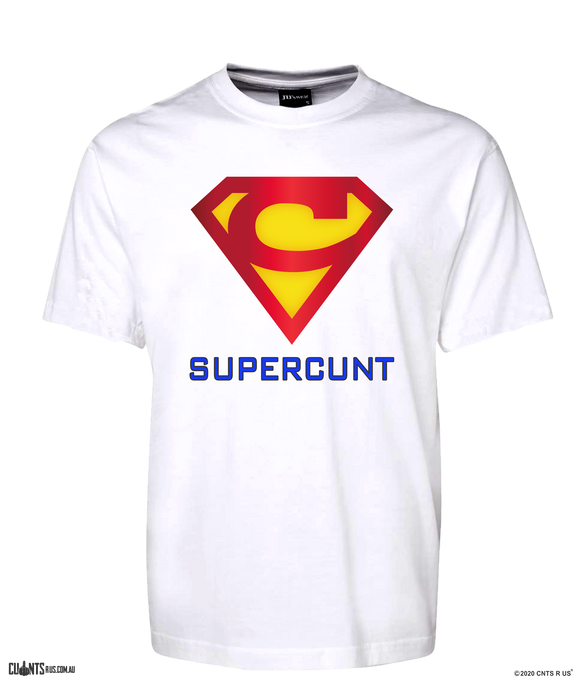 Adult Rude Superman Style Tee T-Shirt Super C U N T CRU01-1HT-24026