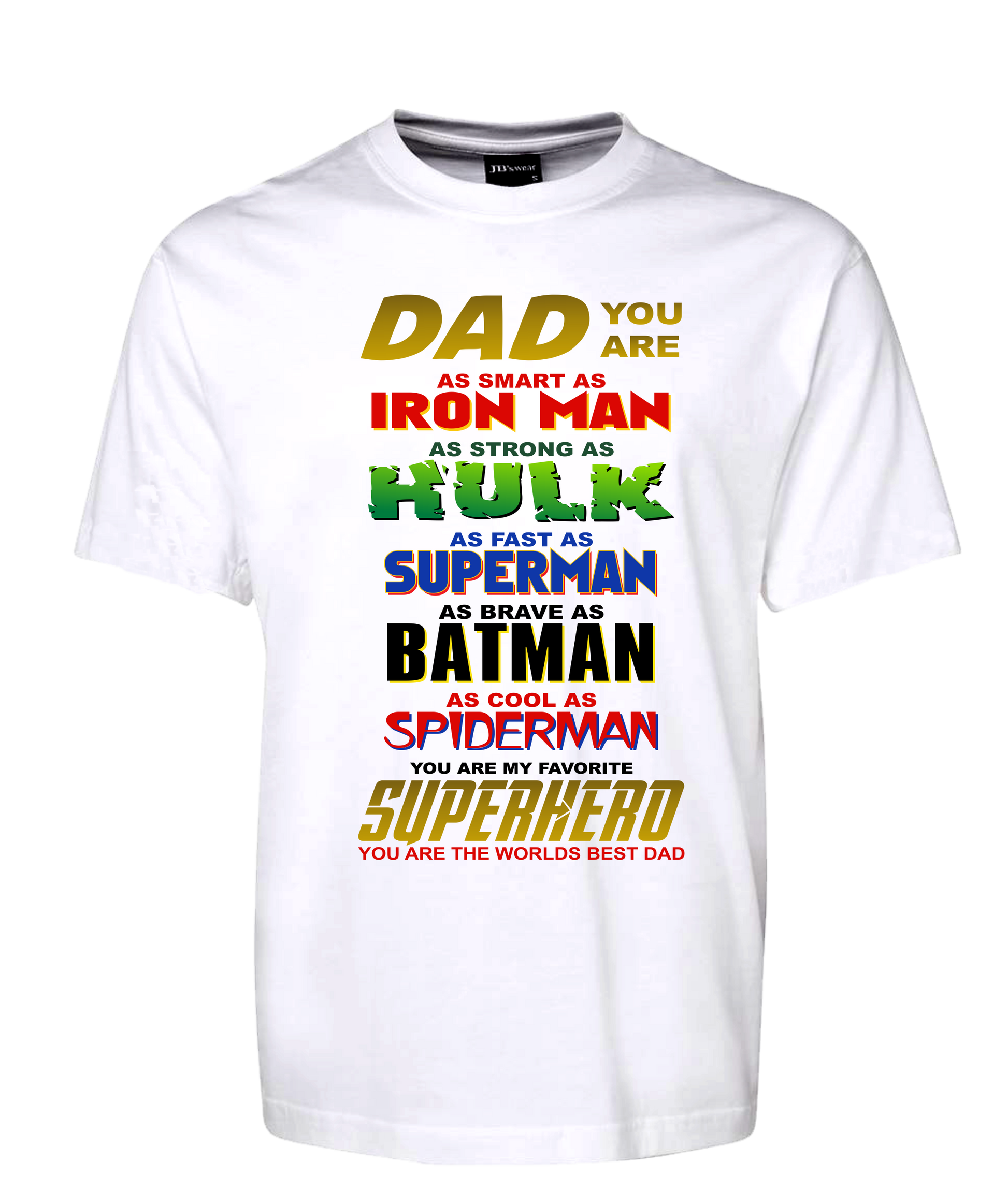 Superhero Dad Tee T-Shirt For Father's Day FDG01-1HT-23029 - fair-dinkum-gifts