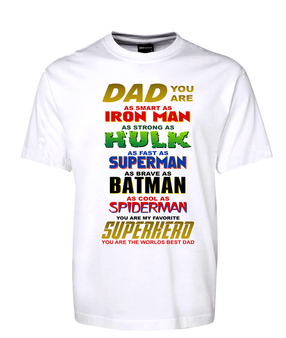 Superhero Dad Tee T-Shirt For Father's Day FDG01-1HT-23029 - fair-dinkum-gifts
