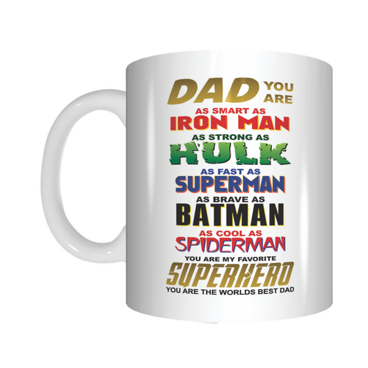 Superhero Dad Coffee Mug Gift For Father's Day FDG07-92-26014 - fair-dinkum-gifts