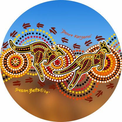 Aboriginal Ceramic Coasters - Set of 4