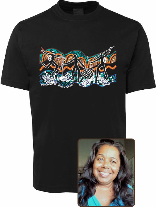 T Shirt ADULT Regular Fit - Susan Betts, Hunter Fish Traps Design