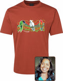 T Shirt ADULT Regular Fit - Susan Betts, Parrots Paradise Design