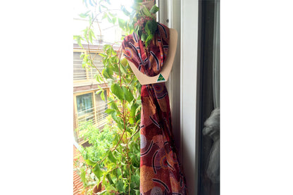 Mans Ceremony Red Scarf Long