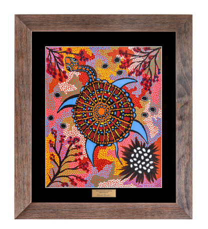 Bulurru Aboriginal Art Canvas Print Unstretched - Sea Water Turtle Dreaming By Daniel Goodwin Tjinta Tjinta