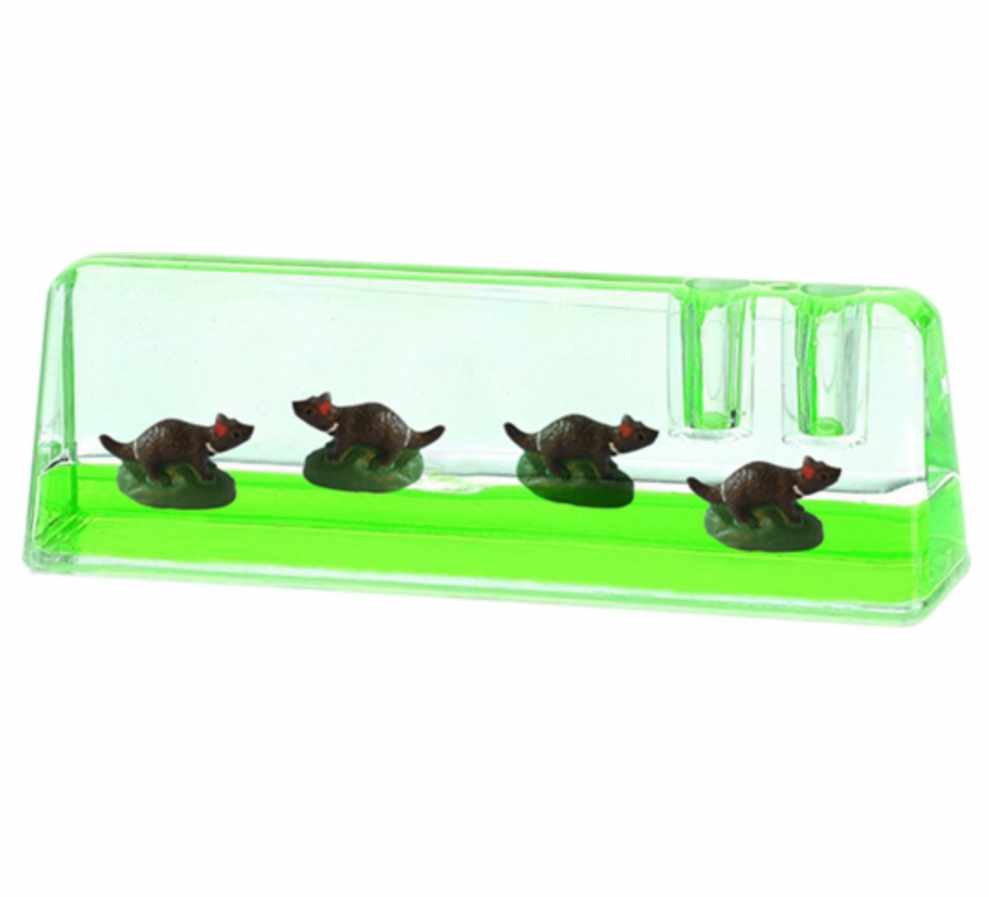 Oily Pen Holders Office Desk Accessories Aussie Gifts Souvenirs Coloured Liquid with Floaters - fair-dinkum-gifts