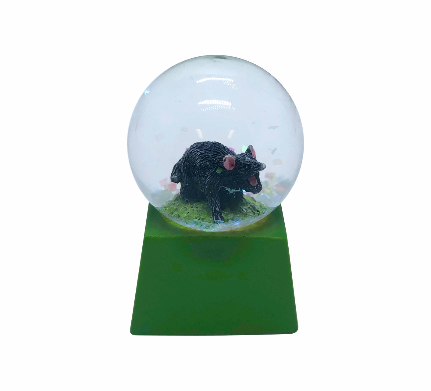 Waterball Glass Square Base 45mm Glitter Globe Aussie Gifts Souvenirs Australian Animals - fair-dinkum-gifts
