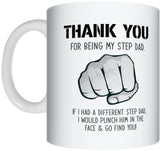 STEPDADS STEPFATHERS Fathers Day Coffee Mugs Presents Birthday Christmas - fair-dinkum-gifts