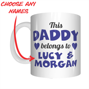 This Daddy Belongs To Personalised Coffee Mug For Father's Day FDG07-92-26044 - fair-dinkum-gifts