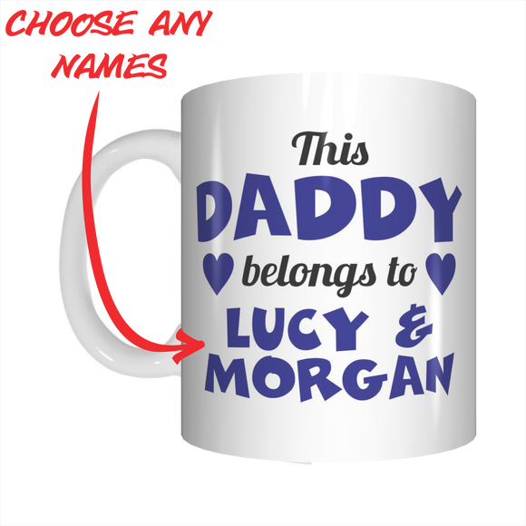 This Daddy Belongs To Personalised Coffee Mug For Father's Day FDG07-92-26044 - fair-dinkum-gifts
