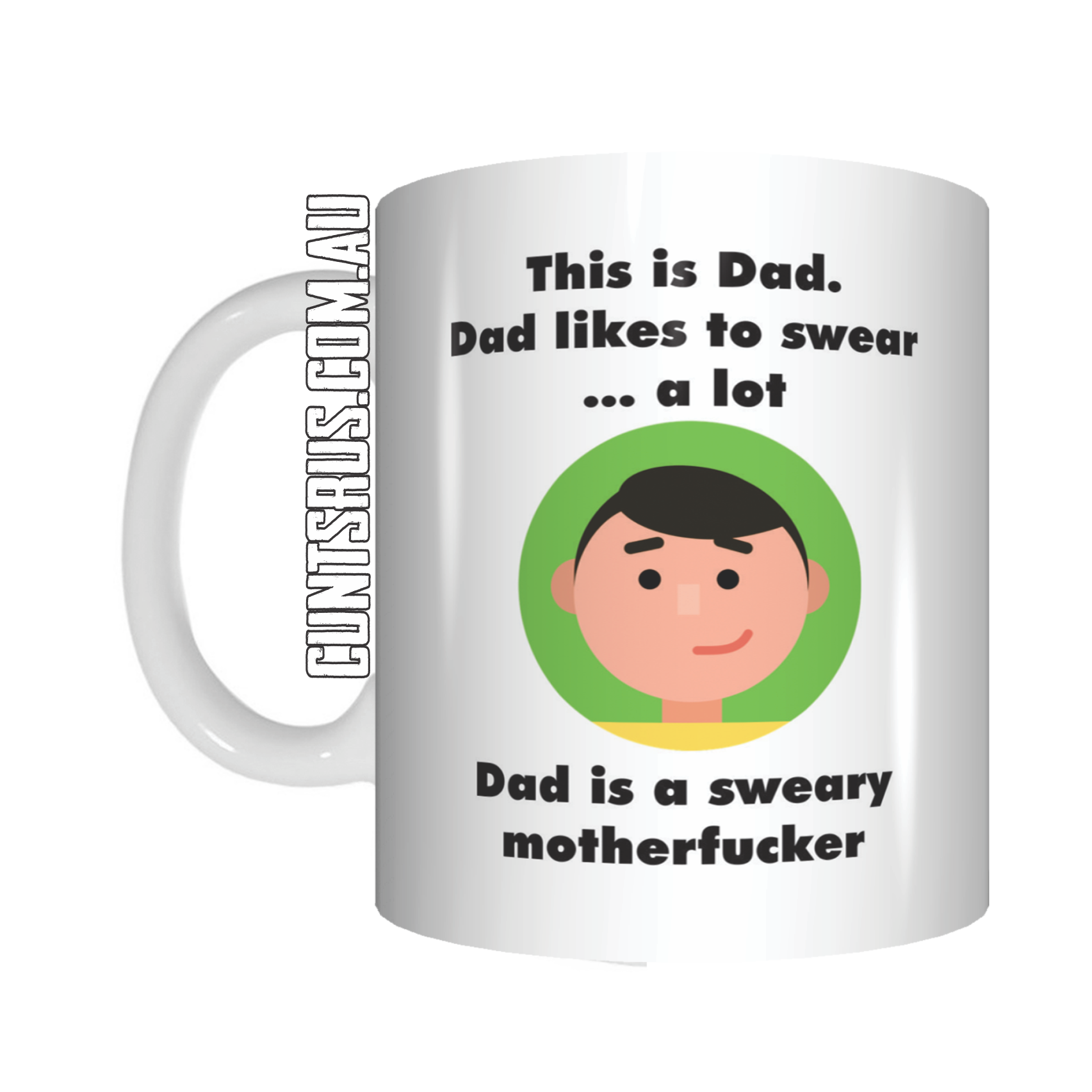 This Dad Likes To Swear Coffee Mug Funny Rude Father's Day GIFT CRU07-92-12026 - fair-dinkum-gifts