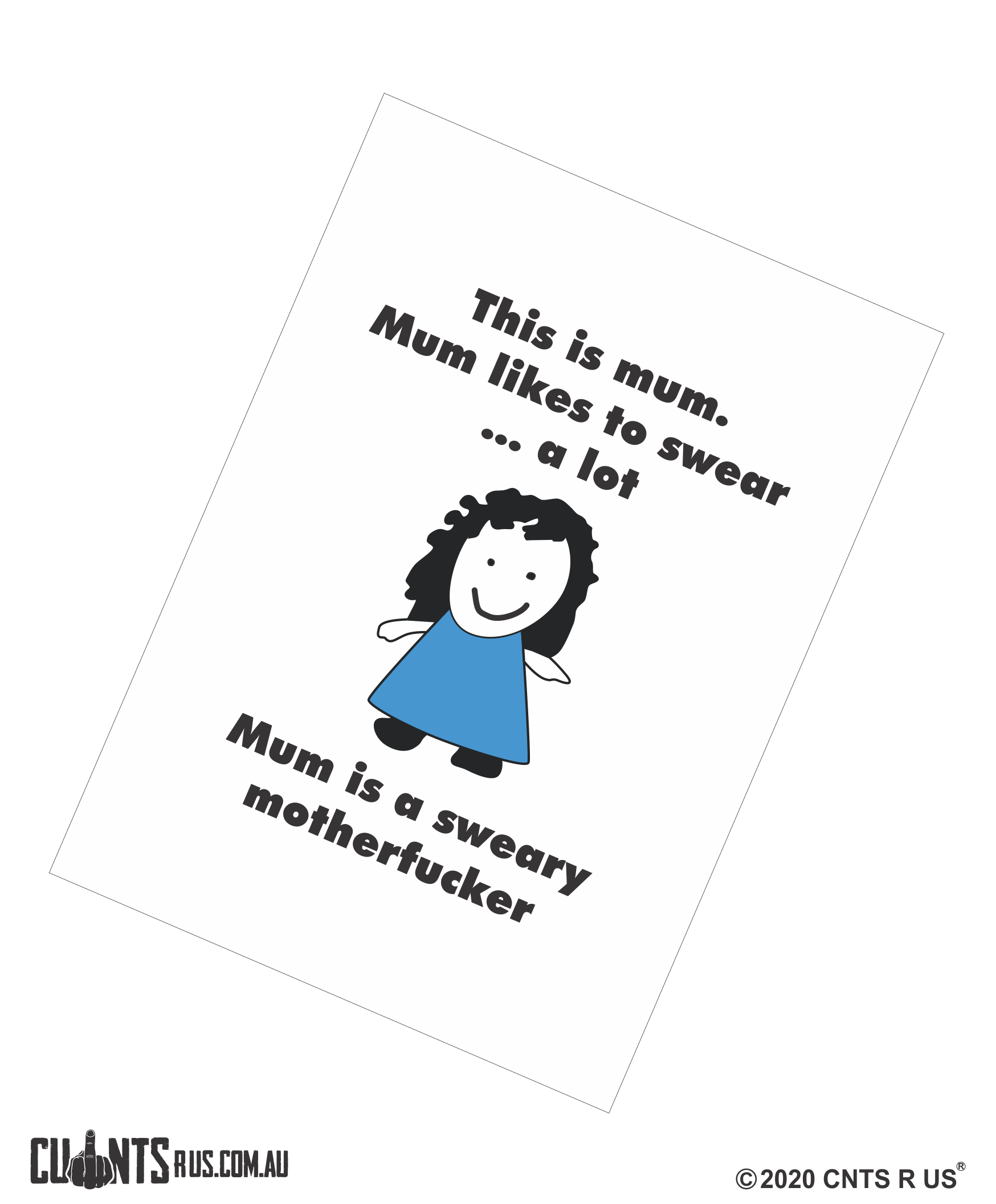 This Is Mum. Mum Likes To Swear Sweary Motherfucker Mother's Day Cotton Teatowel CRU03-03-14015 - Fair Dinkum Gifts
