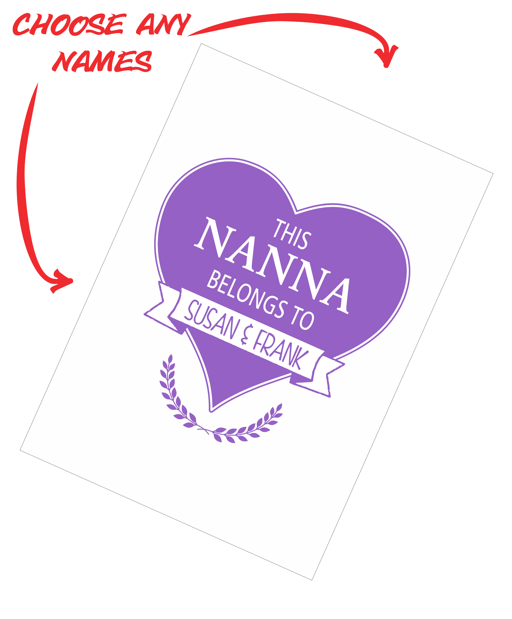 Personalised Mother's Day Teatowel - This Nanna Belongs To Insert Your Names FDG03-03-20008 - fair-dinkum-gifts