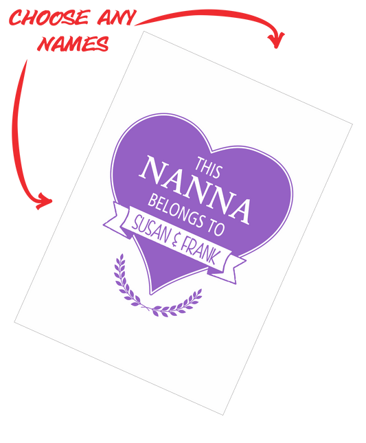 Personalised Mother's Day Teatowel - This Nanna Belongs To Insert Your Names FDG03-03-20008 - fair-dinkum-gifts
