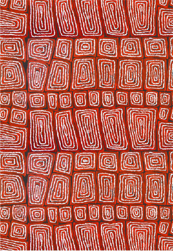 Gari Dari Microfibre Teatowel - Thomas Tjapaltjarri (Red)