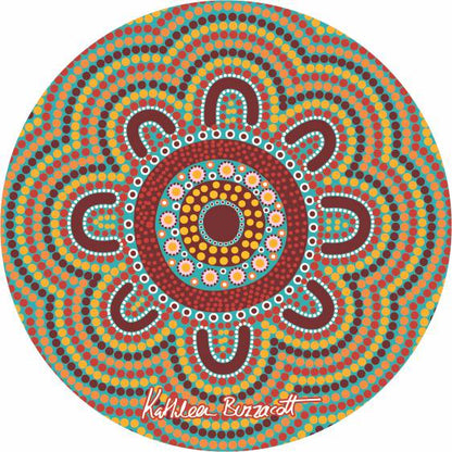 Aboriginal Ceramic Coasters - Set of 4