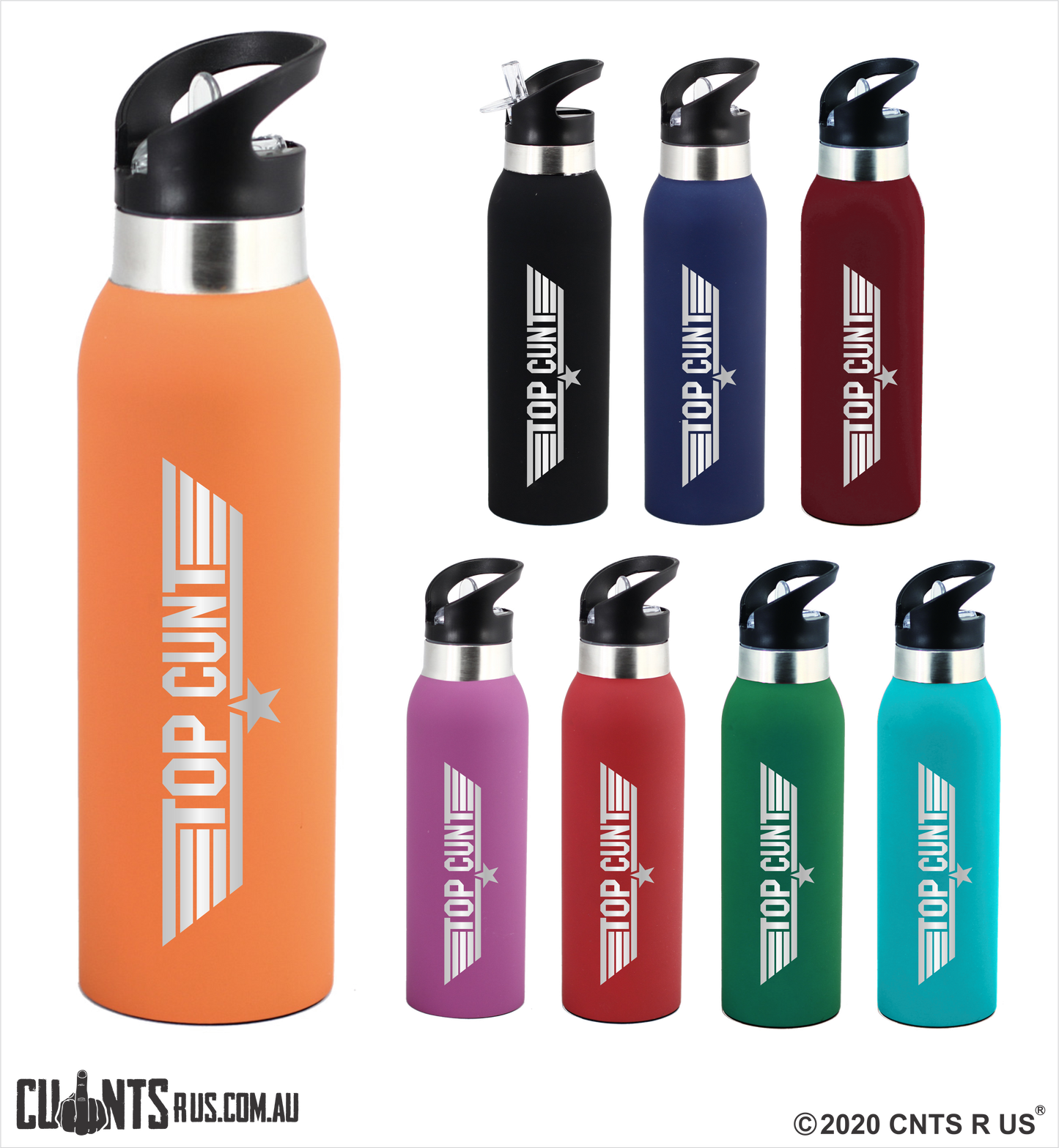 Top Cunt 500ml Drink Bottle Laser Engraved Gift CRU08-67-21000