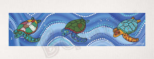 Bulurru Aboriginal Art Canvas Print Unstretched - Turtles By Alisha Pawley