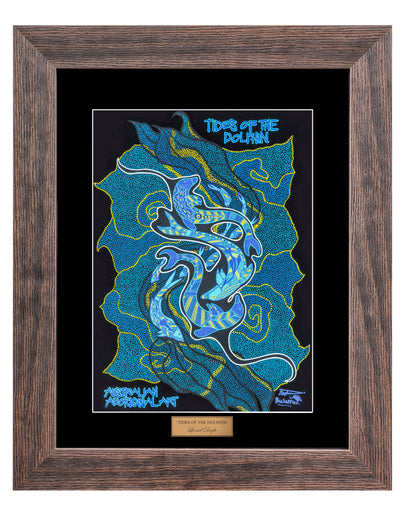 Bulurru Aboriginal Art Canvas Print Unstretched - Tides Of The Dolphin By Lionel Doyle