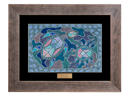 Bulurru Aboriginal Art Canvas Print  Unstretched - Turtle Nesting By Lorni Hyland