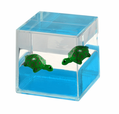 Oily Water Cubes Aussie Gifts Souvenirs Paperweights Coloured Liquid with Floaters - fair-dinkum-gifts