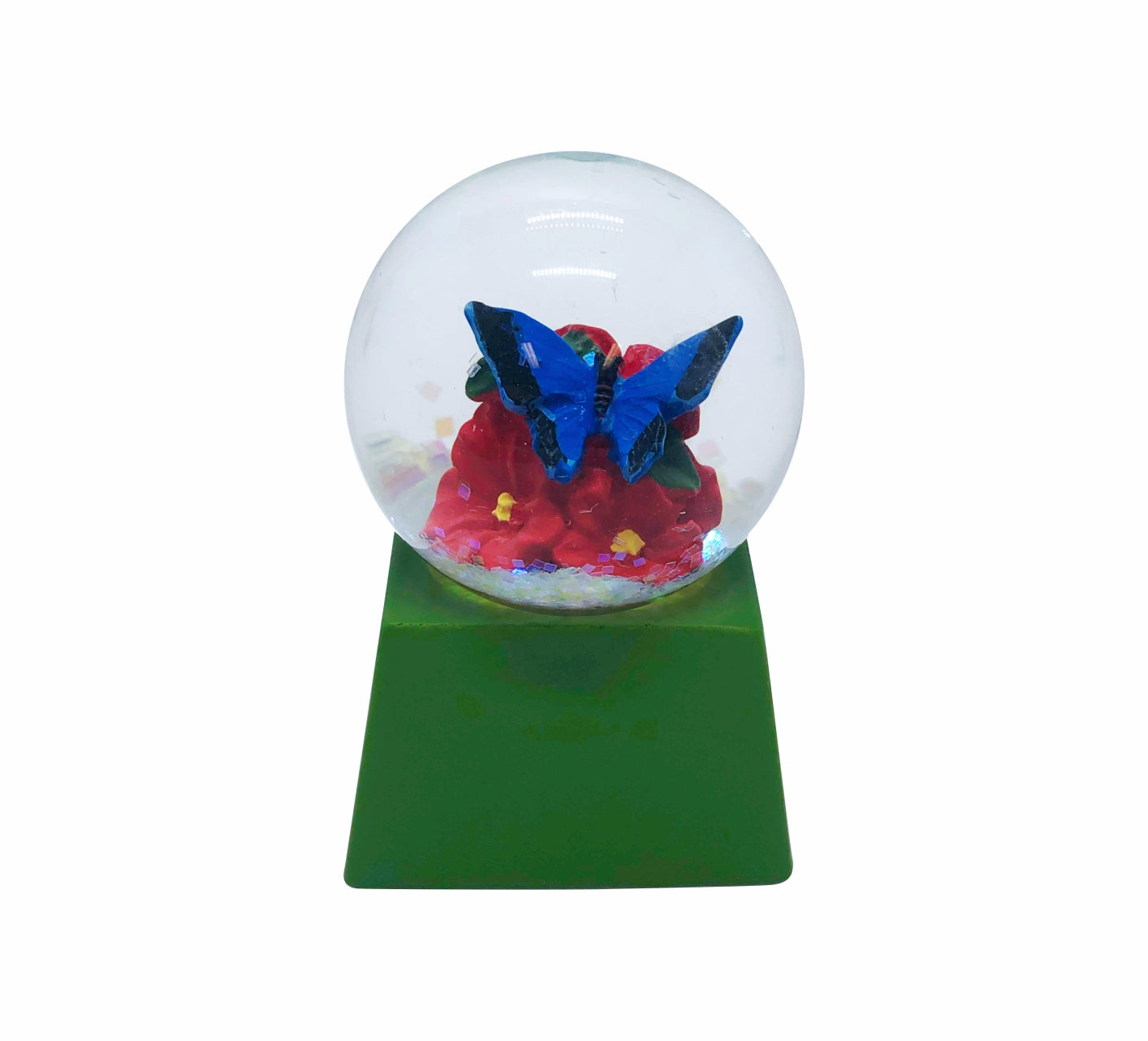 Waterball Glass Square Base 45mm Glitter Globe Aussie Gifts Souvenirs Australian Animals - fair-dinkum-gifts