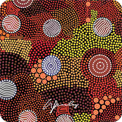 Aboriginal Ceramic Coasters - Set of 4