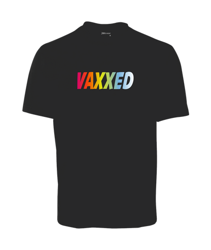 VAXXED T-SHIRT WITH COLOURED LETTERS Vaccinated FDG01-1HT-23036