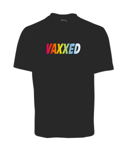 VAXXED T-SHIRT WITH COLOURED LETTERS Vaccinated FDG01-1HT-23036
