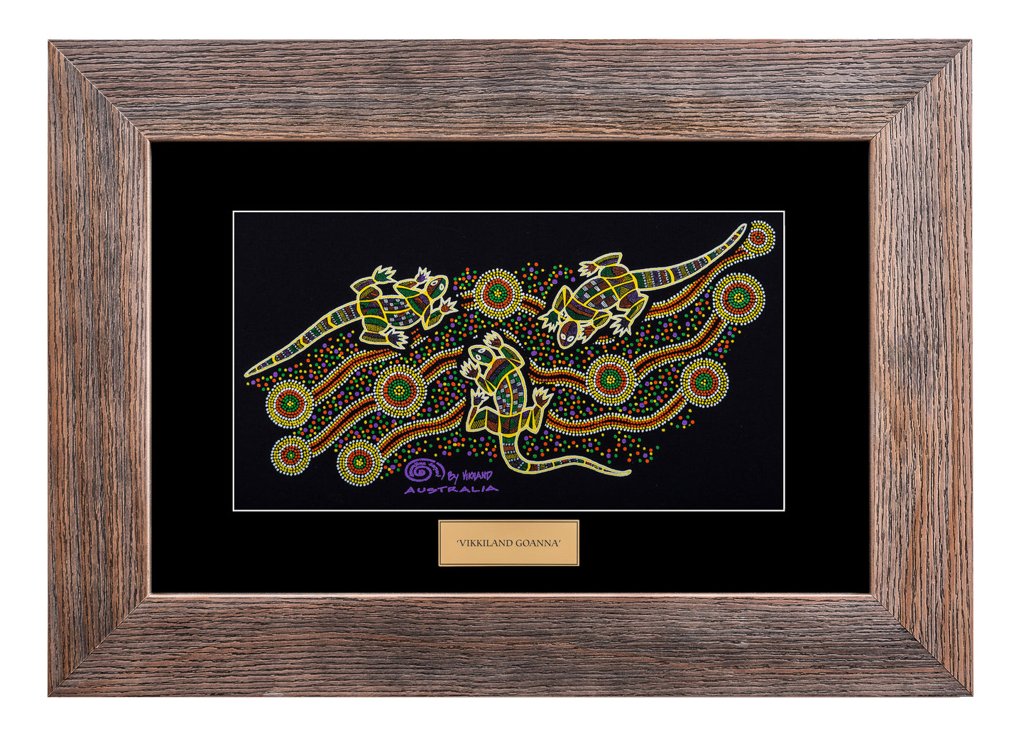 Bulurru Aboriginal Art Canvas Print Unstretched - Vikkiland Goanna