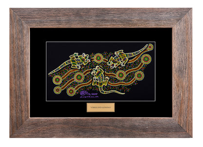 Bulurru Aboriginal Art Canvas Print Unstretched - Vikkiland Goanna