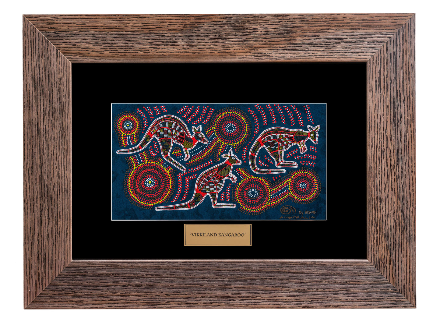 Bulurru Aboriginal Art Canvas Print Unstretched - Vikkiland Kangaroo