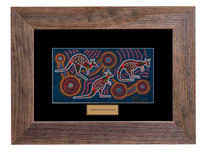 Bulurru Aboriginal Art Canvas Print Unstretched - Vikkiland Kangaroo
