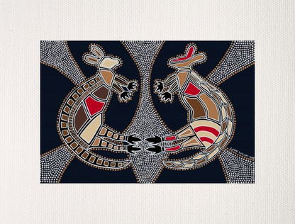 Bulurru Aboriginal Art Canvas Print Unstretched - Warrior Dreaming By Lorni Hyland