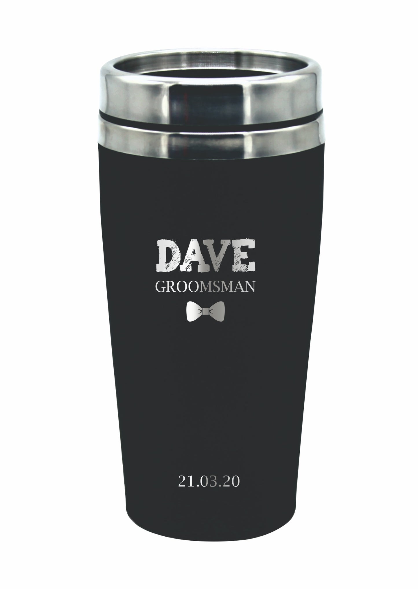 Personalised Bridesmaids Groomsman Gifts Wedding Travel Mug LARGE 475ml Gift Cup Choose Your Colour - fair-dinkum-gifts