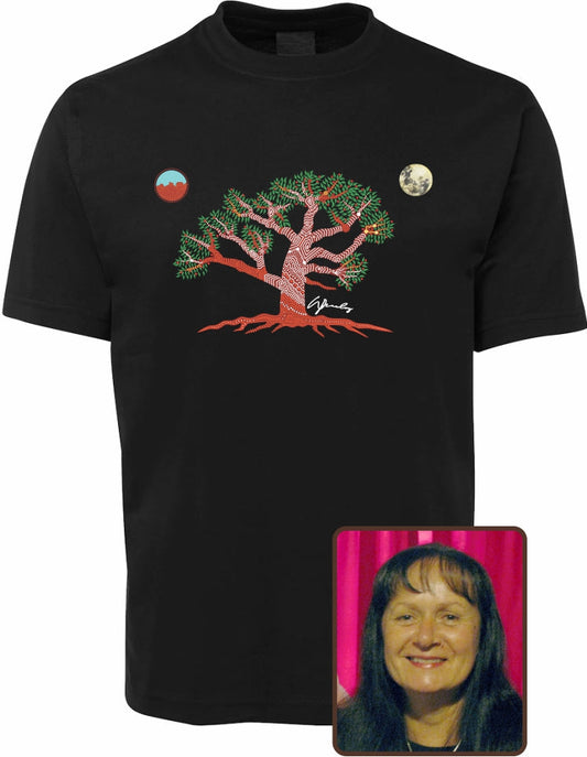 T Shirt ADULT Regular Fit - Wendy Pawley, Wundabaa Spirit Tree Design
