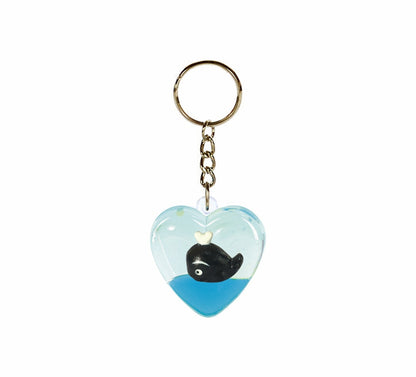 Oily Heart Key Rings Aussie Gifts Souvenirs Coloured Liquid with Floaters Love Heart Keyrings - fair-dinkum-gifts