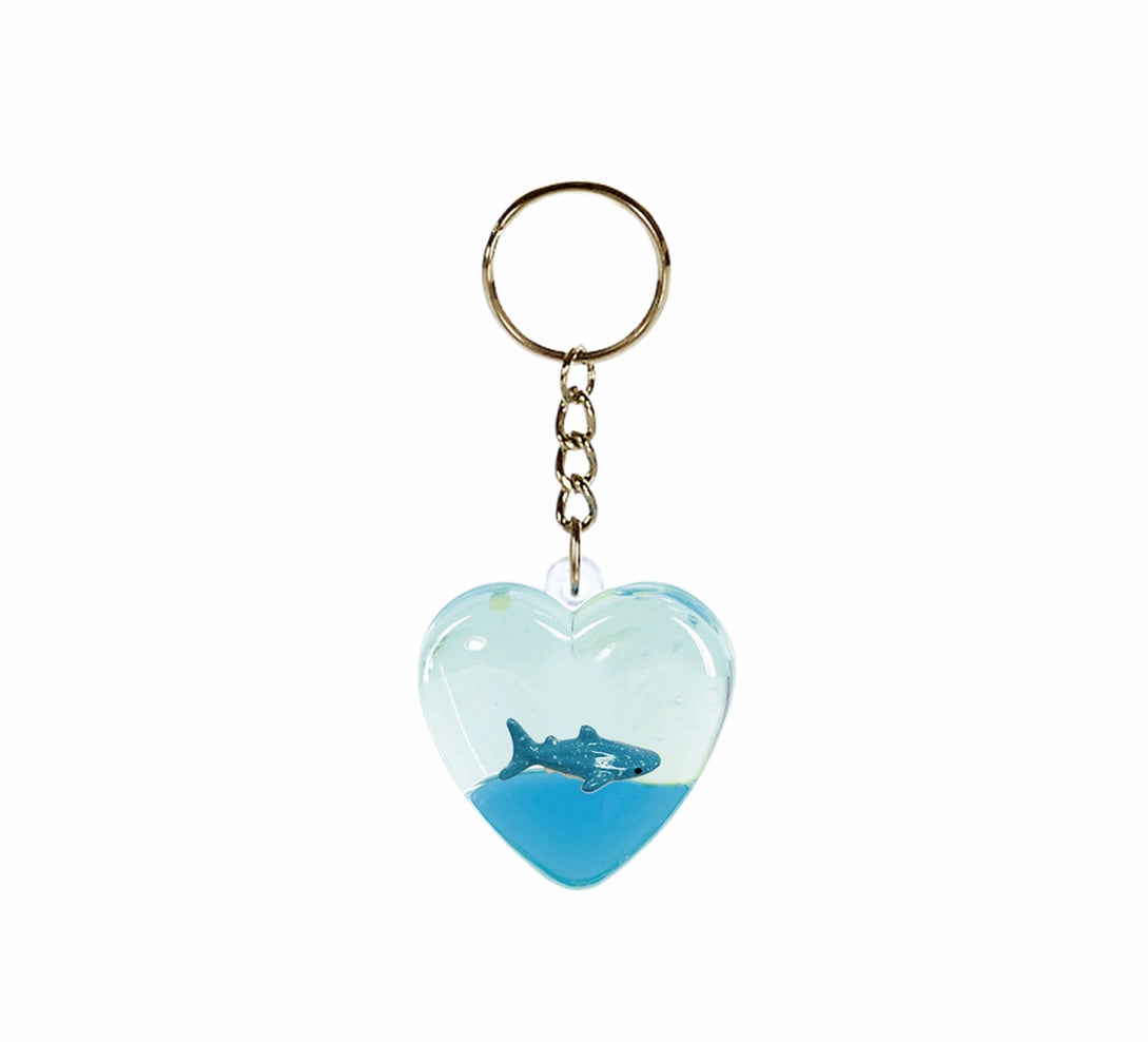 Oily Heart Key Rings Aussie Gifts Souvenirs Coloured Liquid with Floaters Love Heart Keyrings - fair-dinkum-gifts