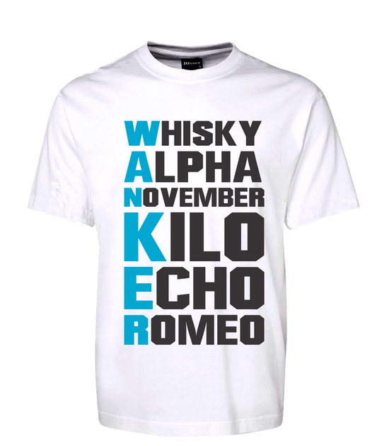 Whisky Alpha Wanker Phonetic Alphabet Rude Tee Acronym T-Shirt CRU01-1HT-24011 - fair-dinkum-gifts