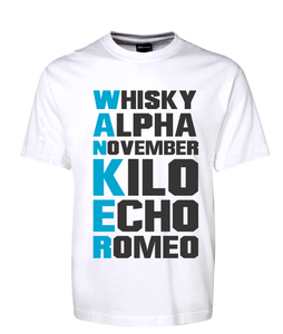 Whisky Alpha Wanker Phonetic Alphabet Rude Tee Acronym T-Shirt CRU01-1HT-24011 - fair-dinkum-gifts