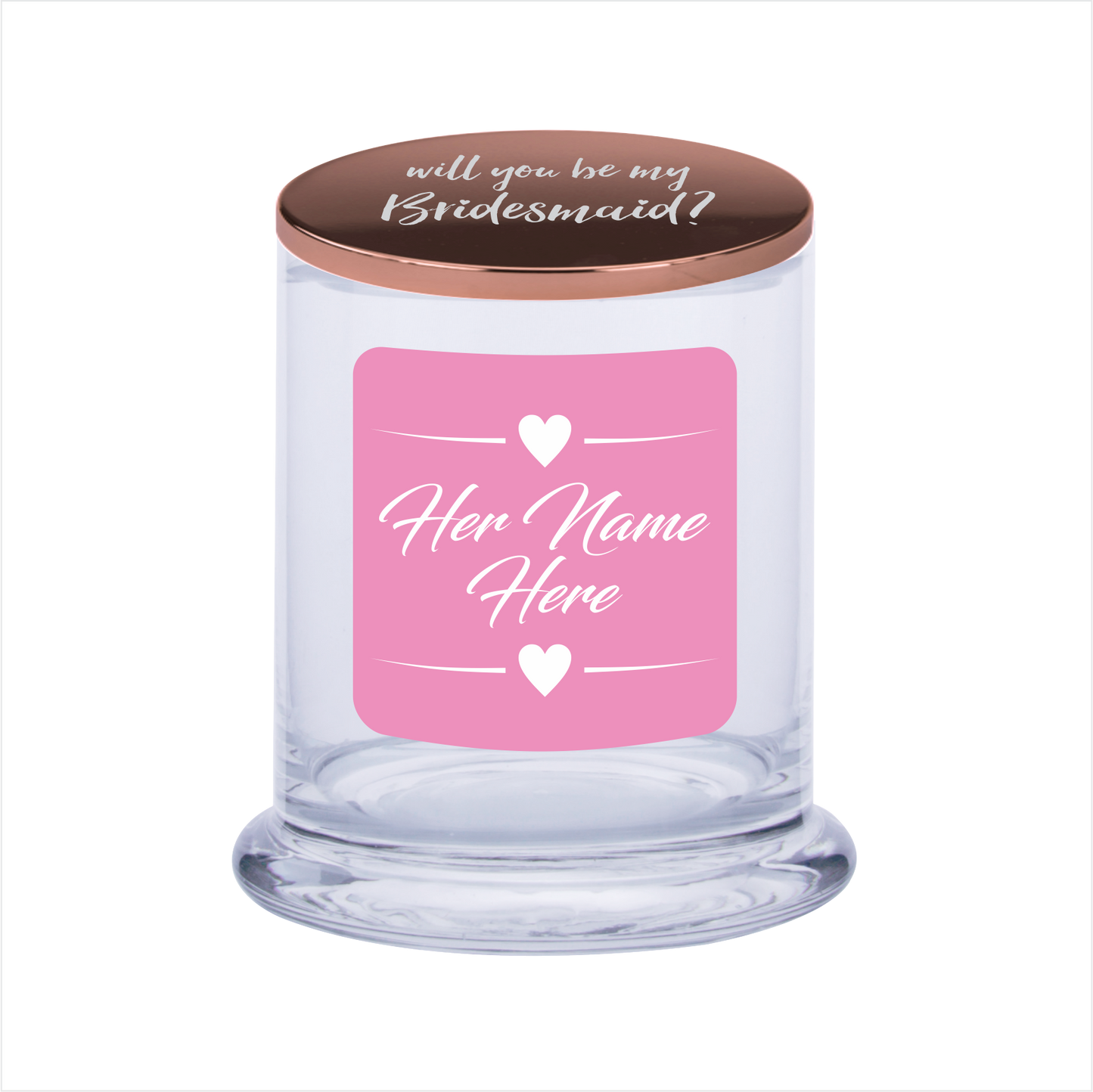 Will You Be My Bridesmaid Soy Scented Candle Gift Personalised Name - fair-dinkum-gifts