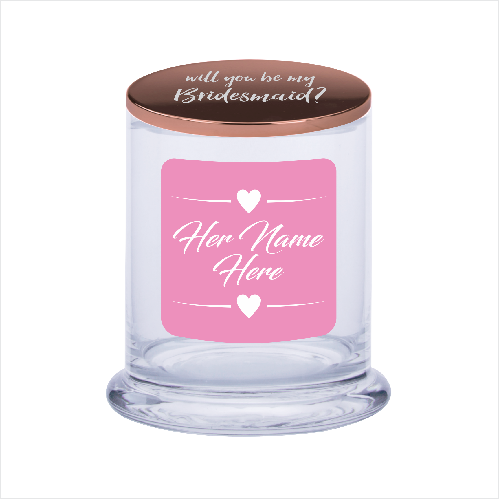 Will You Be My Bridesmaid Soy Scented Candle Gift Personalised Name - fair-dinkum-gifts