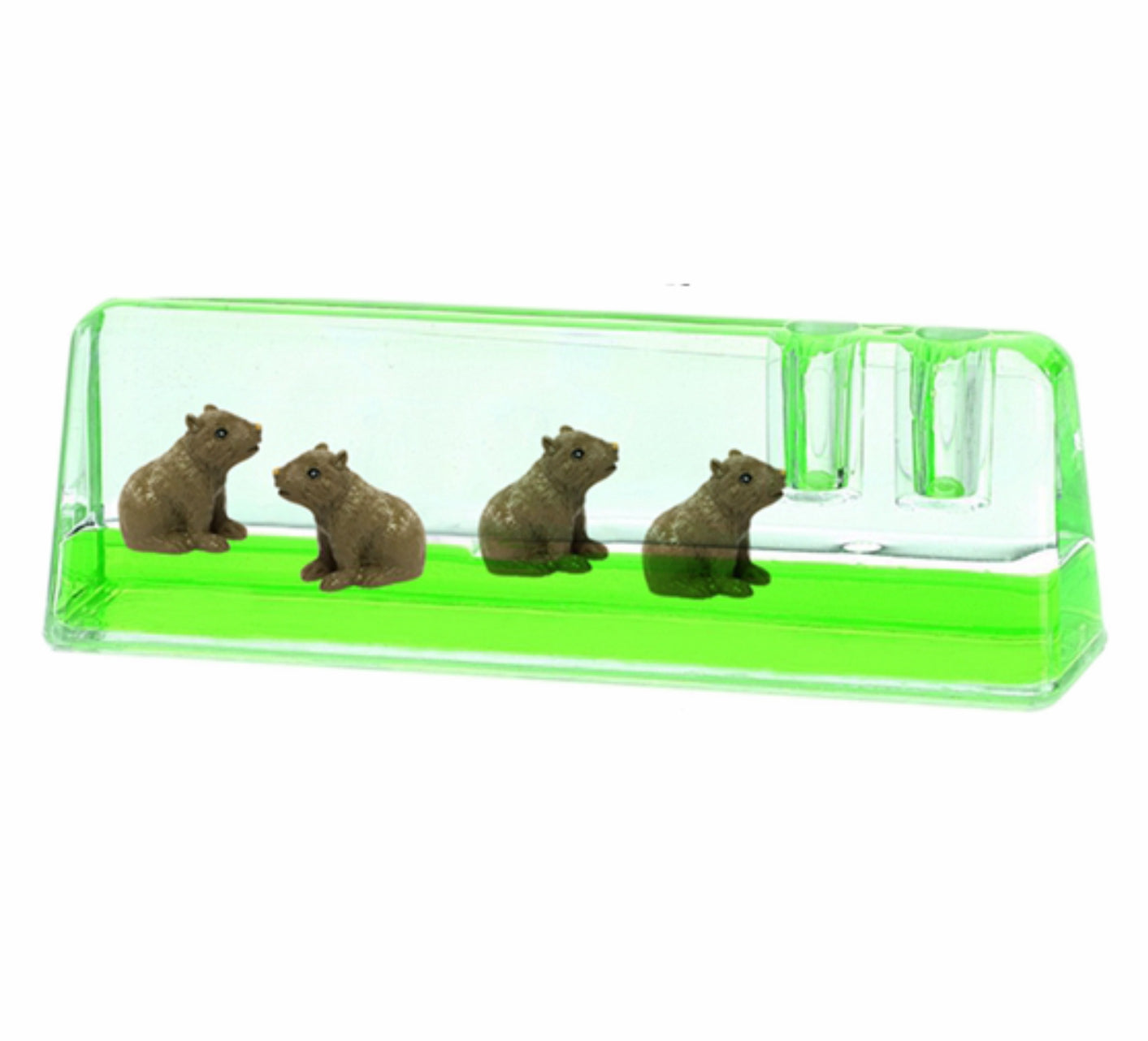 Oily Pen Holders Office Desk Accessories Aussie Gifts Souvenirs Coloured Liquid with Floaters - fair-dinkum-gifts