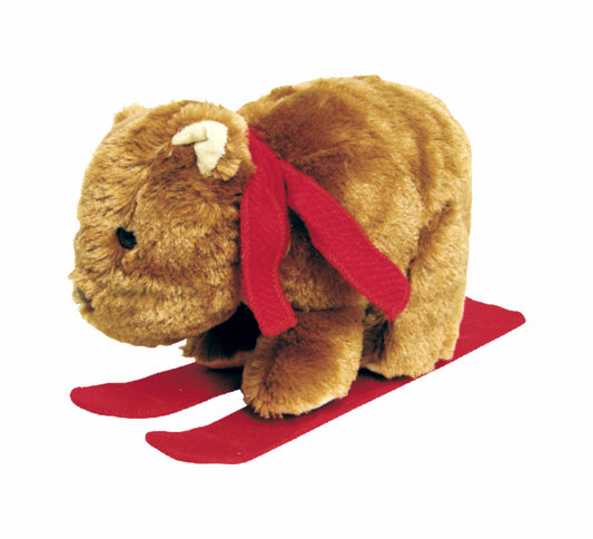 Willy Wombat On Skis Plush Soft Toy Australia - 30cm - fair-dinkum-gifts
