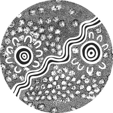 Aboriginal Ceramic Coasters - Set of 4