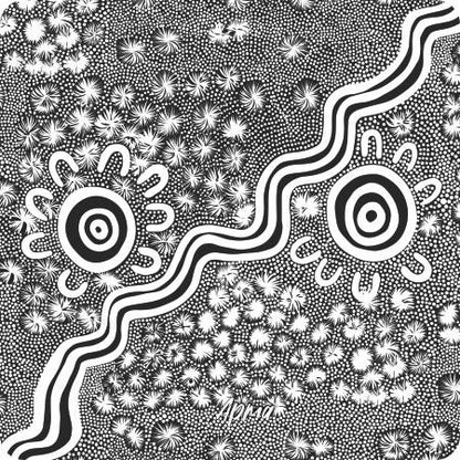 Aboriginal Ceramic Coasters - Set of 4